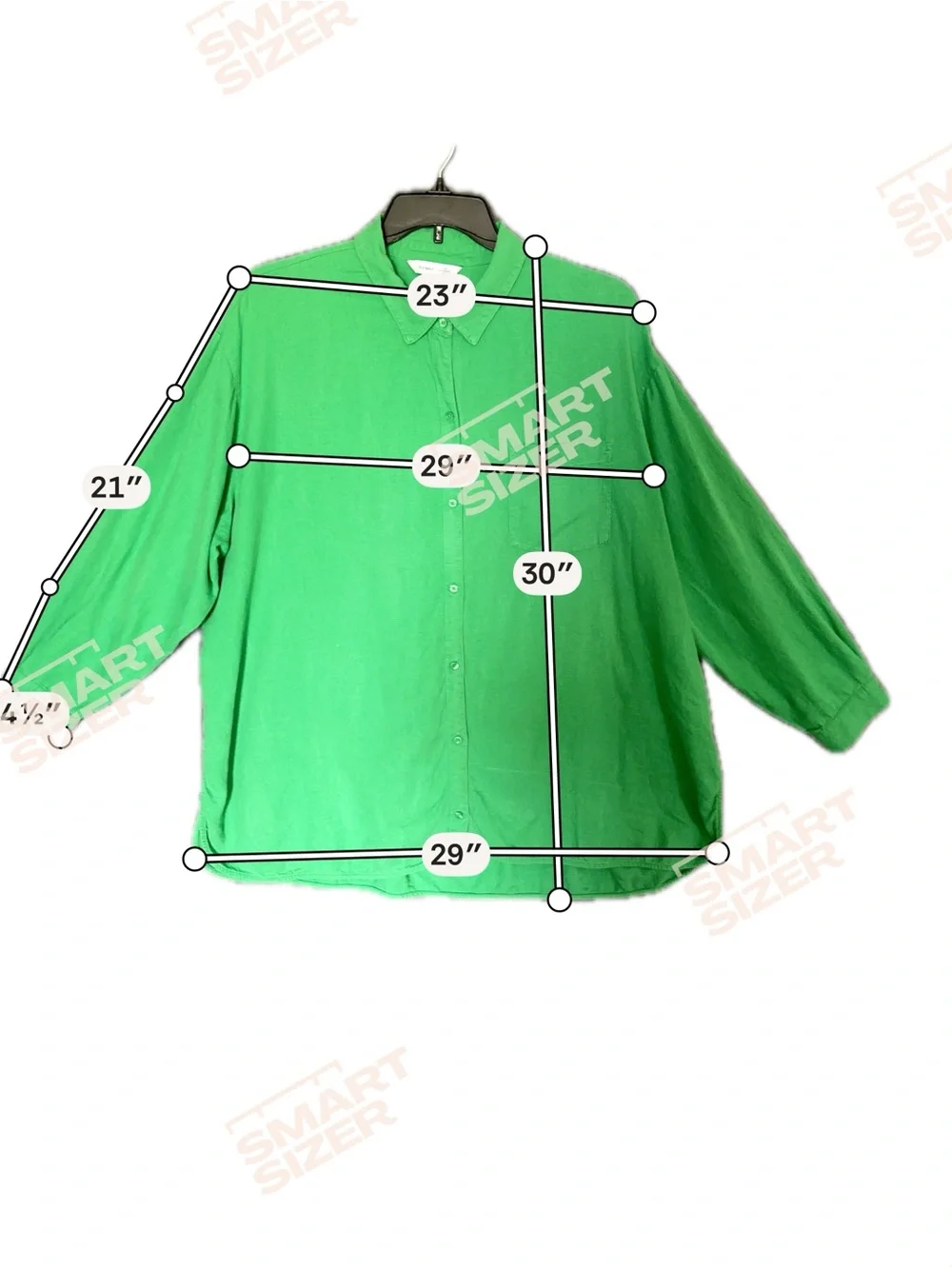 Old Navy Boyfriend Reach for Clover Green Linen Blend Button-Up Shirt 2X